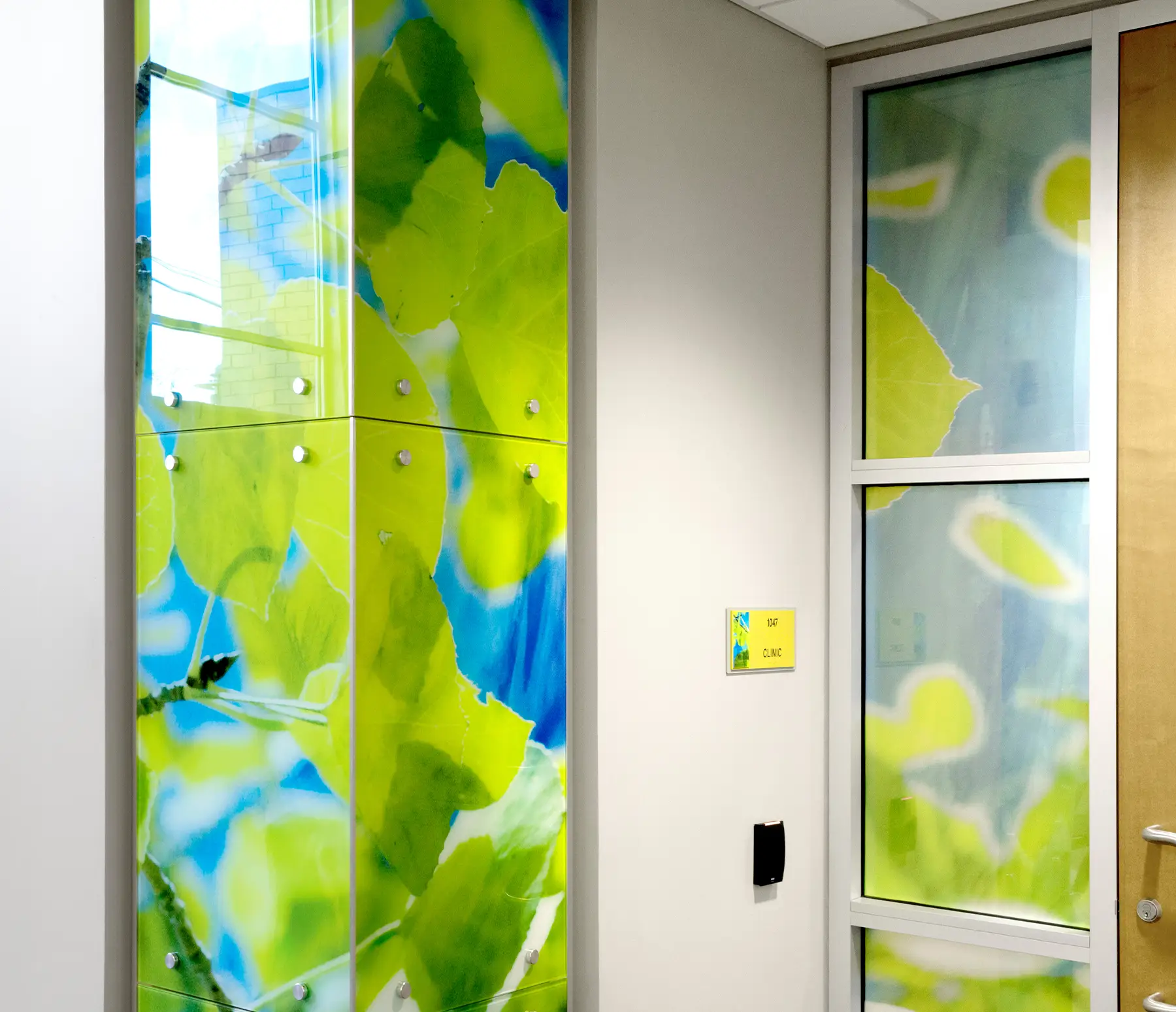 Feature Wall featuring the artwork "Aspen Leaves Green"