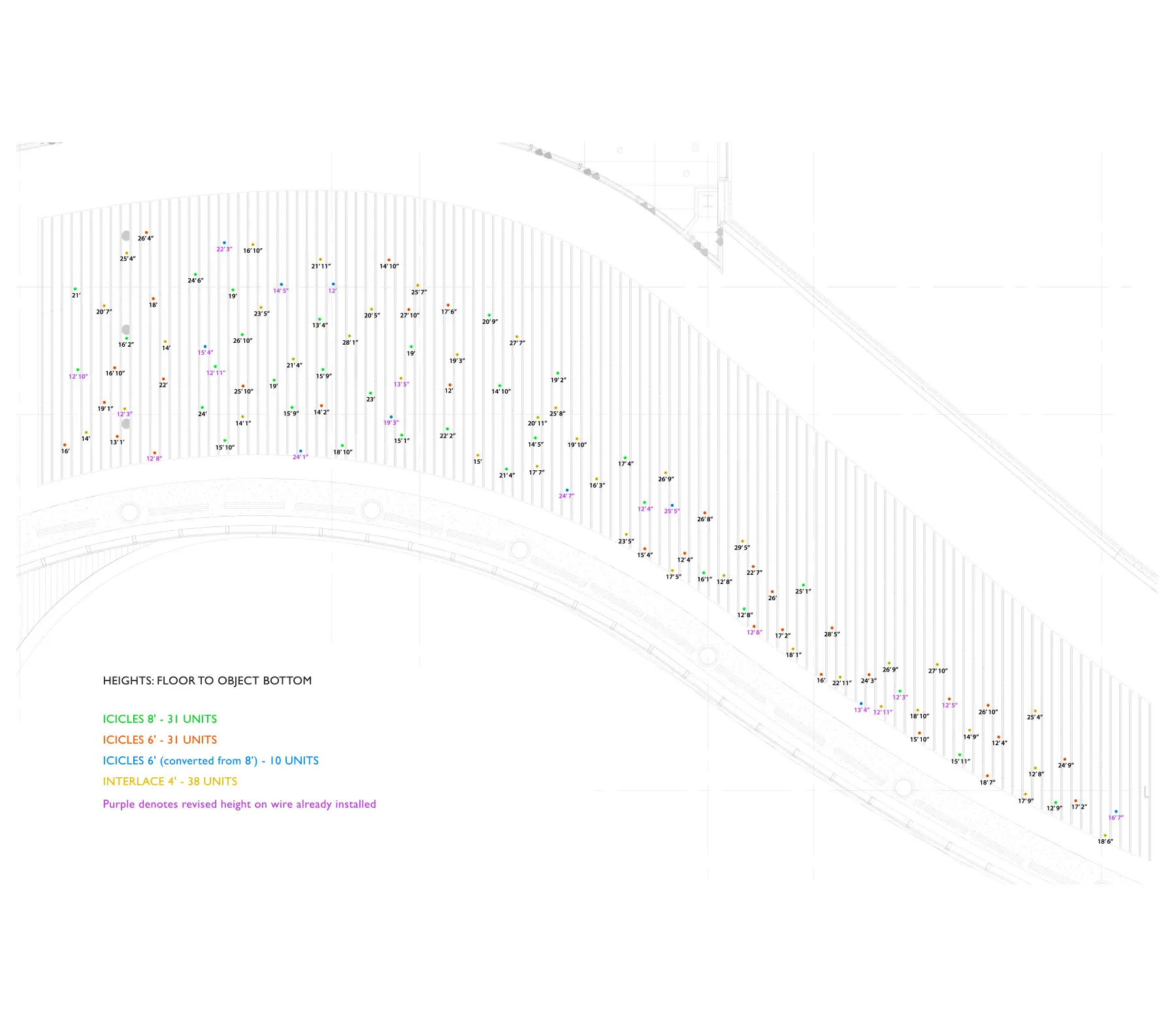 Suspended Art Sculpture installation map