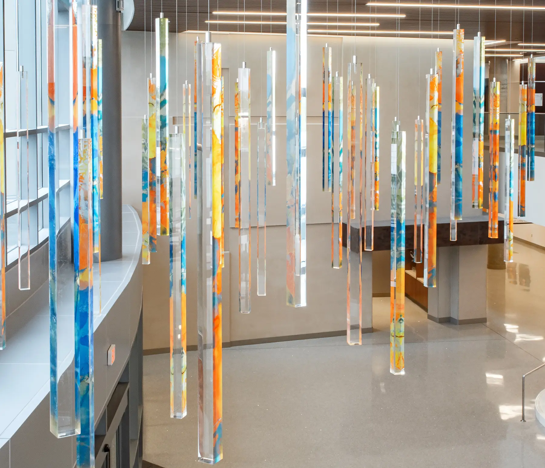 Suspended Art sculpture featuring the artwork "Colorado"