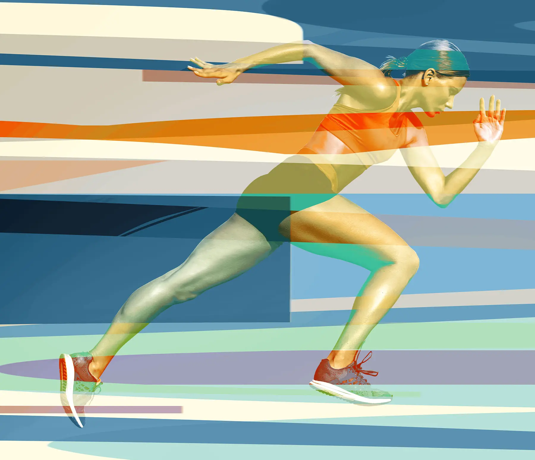 Artwork: Runner Athlete Blue