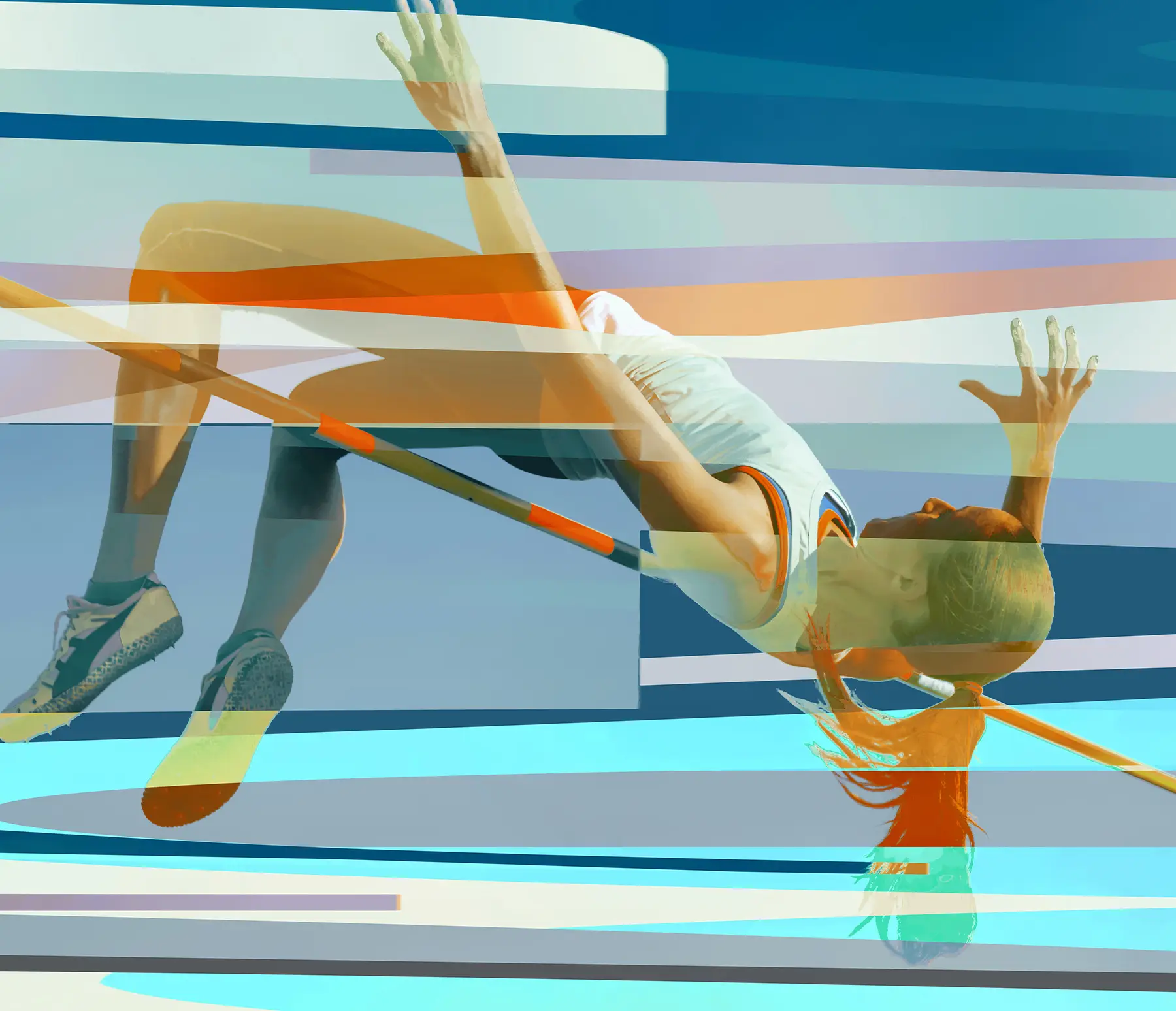 Artwork: High Jump Athlete Blue
