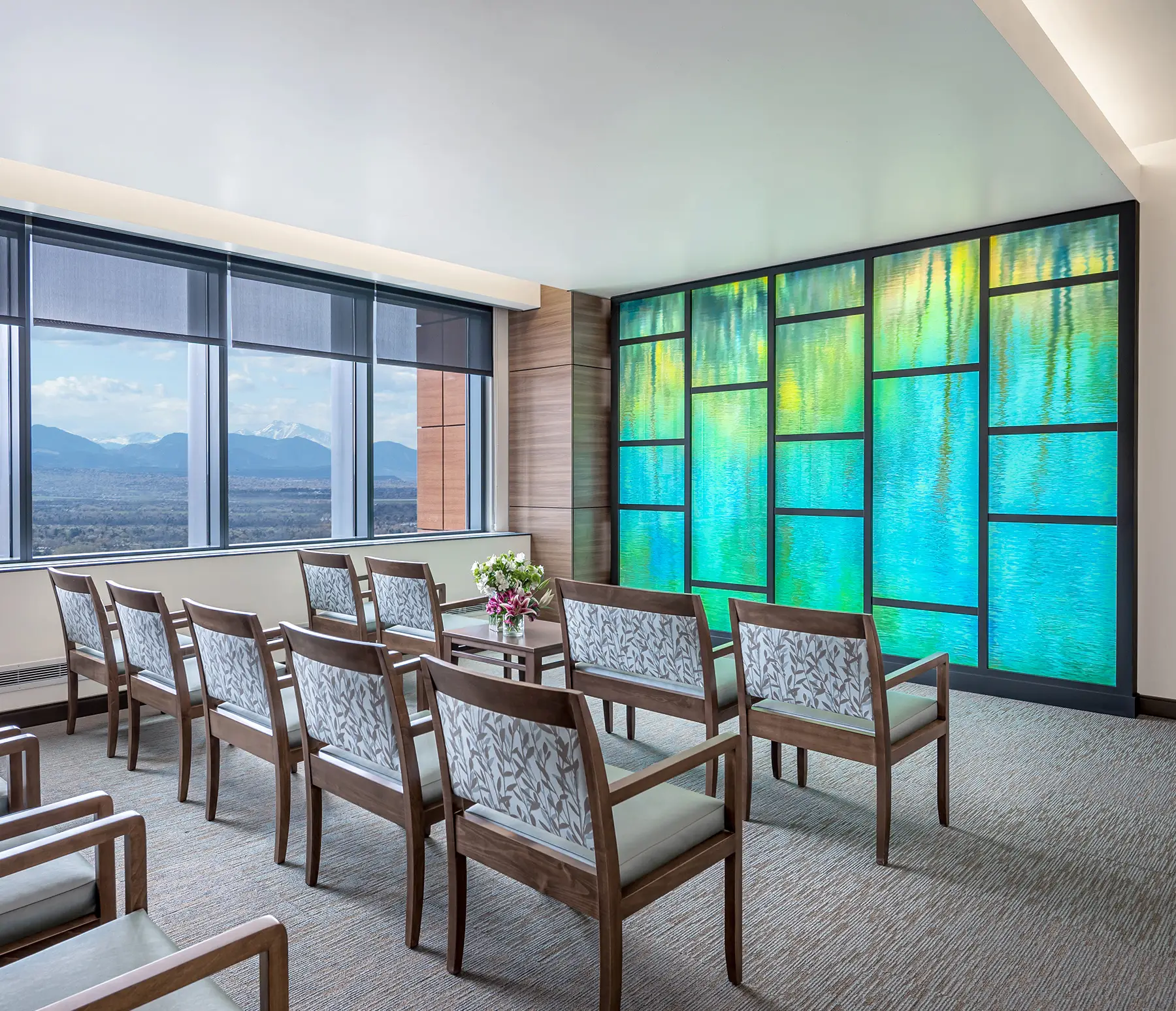 Backlit Feature Wall featuring the artwork "Soothing Spires 2"