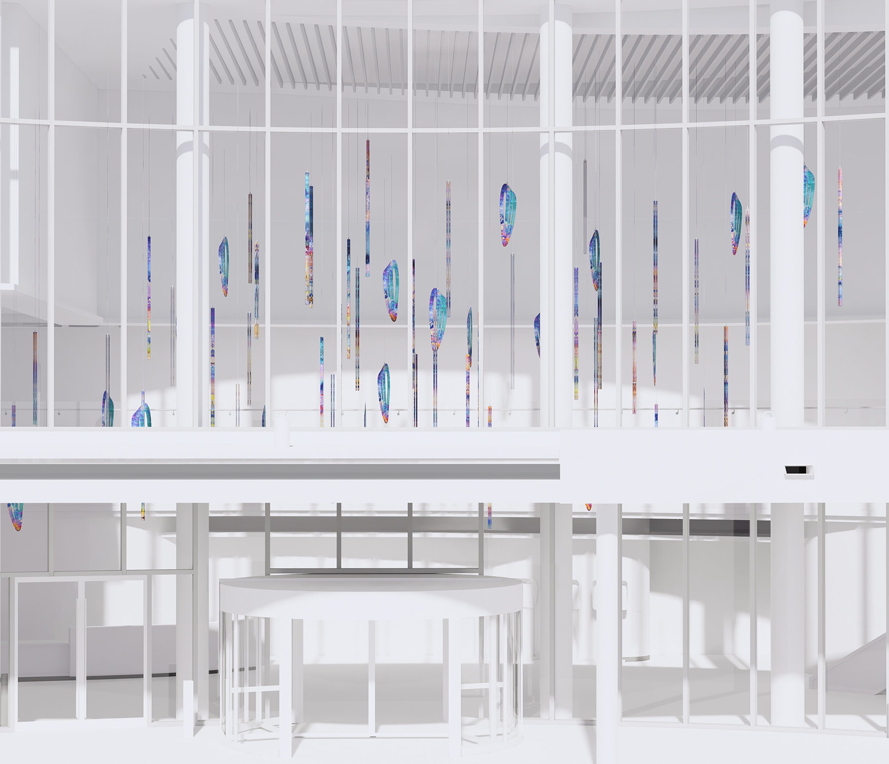 Suspended Art Sculpture SketchUp render